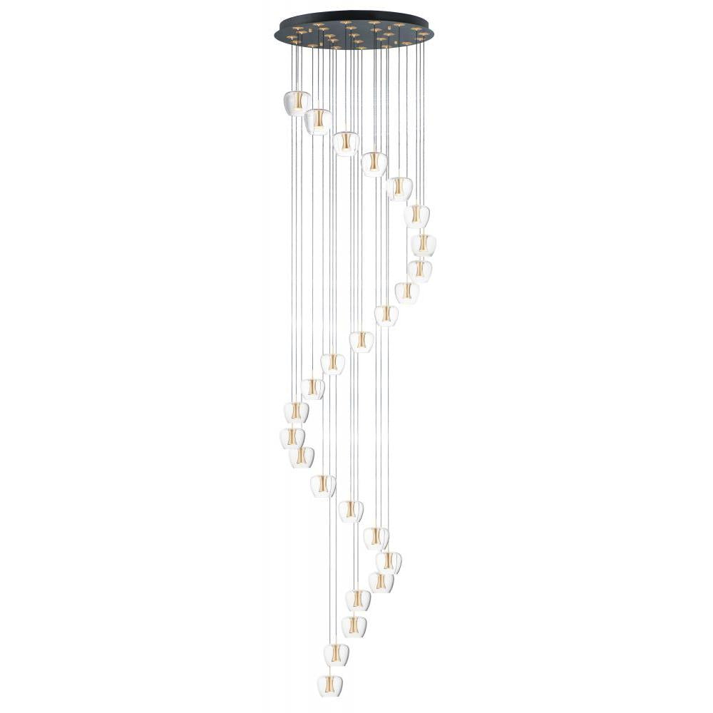 ET2 Lighting E24169-18BKGLD Newton 25-Light LED Pendant