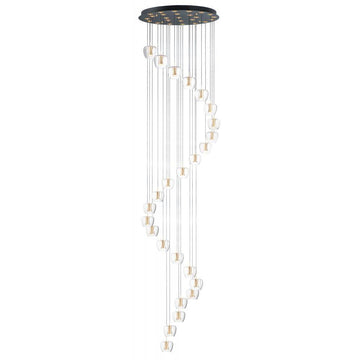 ET2 Lighting E24169-18BKGLD Newton 25-Light LED Pendant