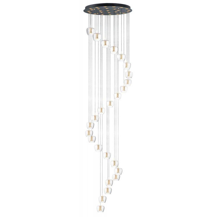 ET2 Lighting E24169-18BKGLD Newton 25-Light LED Pendant