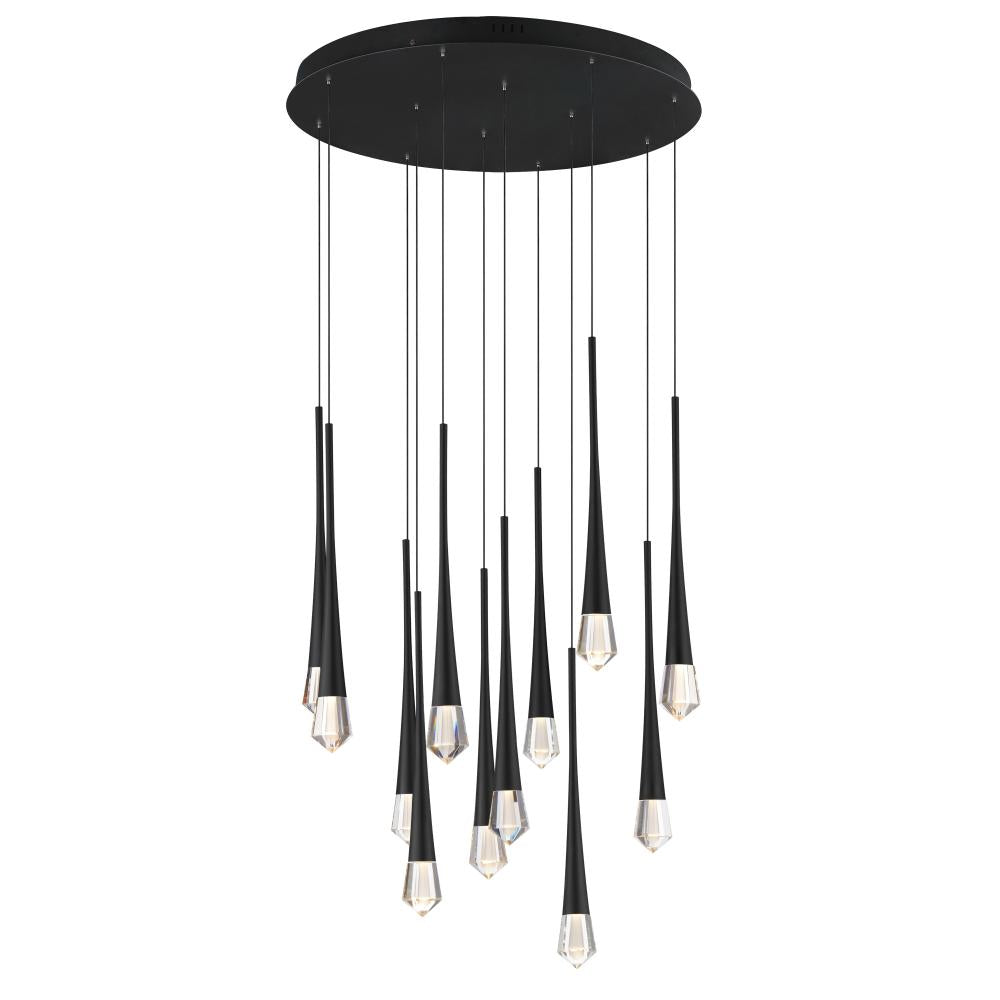ET2 Lighting E24229-122BK Pierce 12-Light LED Pendant