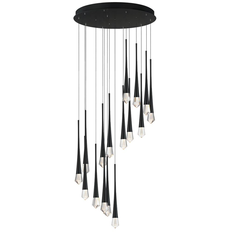 ET2 Lighting E24230-122BK Pierce 16-Light LED Chandelier