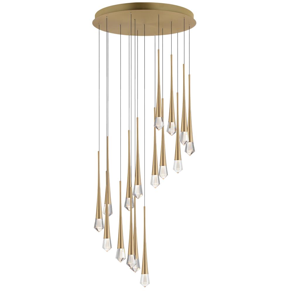 ET2 Lighting E24230-122GLD Pierce 16-Light LED Chandelier