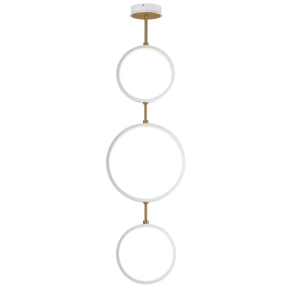 ET2 Lighting E24321-WTGLD Hoopla 3-Light LED Pendant