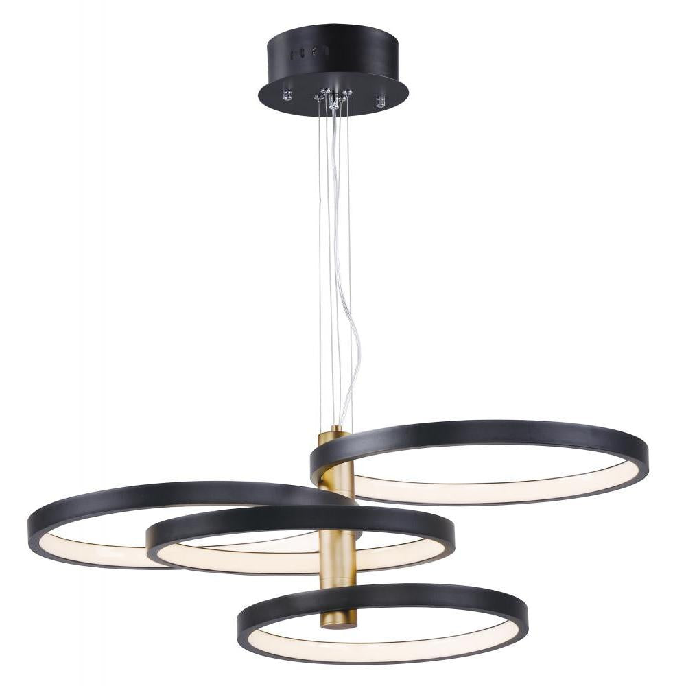ET2 Lighting E24326-BKGLD Hoopla 4-Light LED Pendant