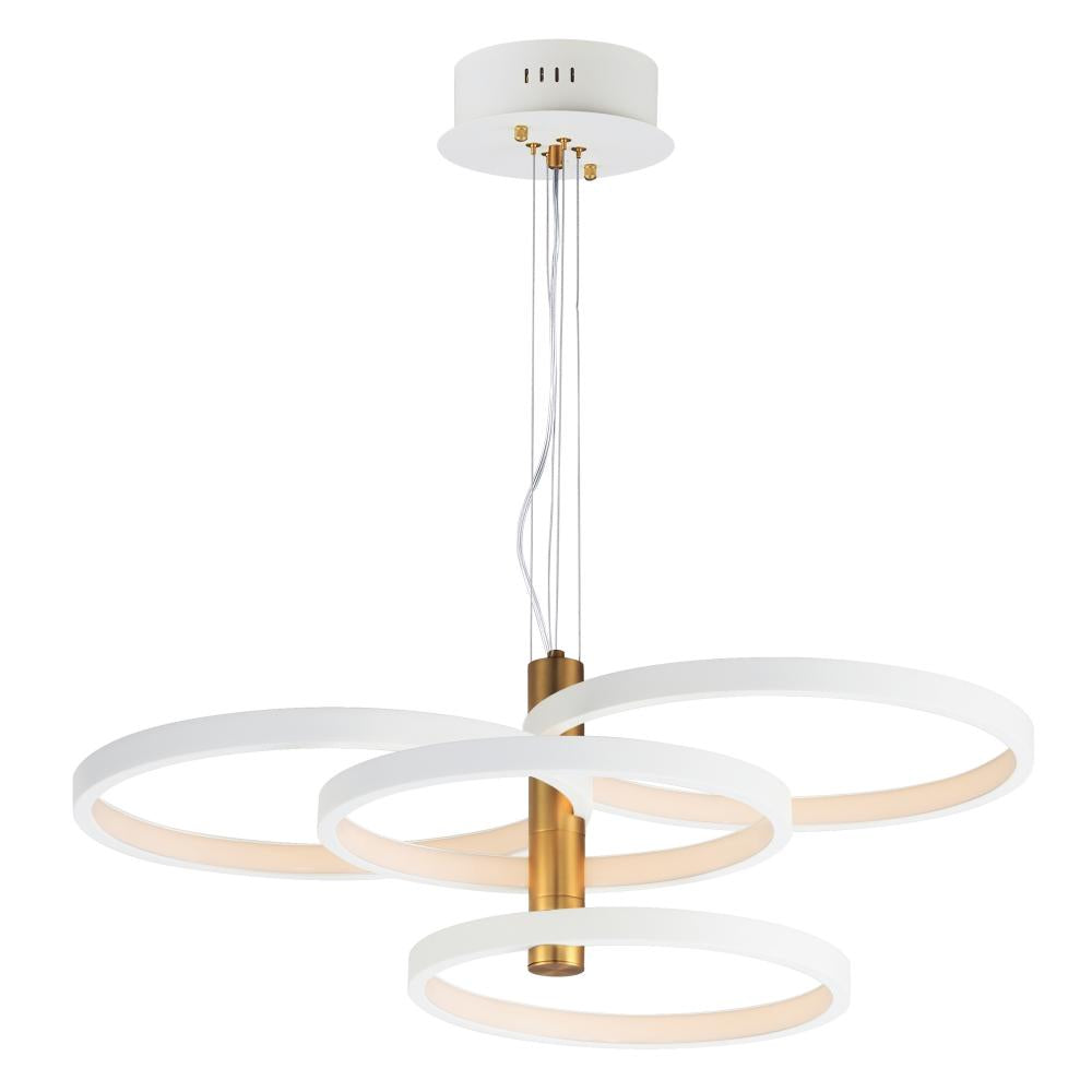 ET2 Lighting E24326-WTGLD Hoopla 4-Light LED Pendant