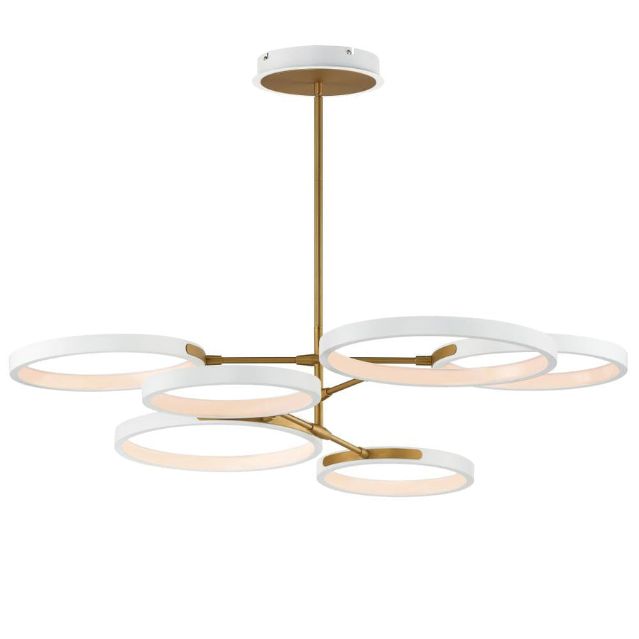 ET2 Lighting E24328-WTGLD Hoopla 6-Light LED Pendant
