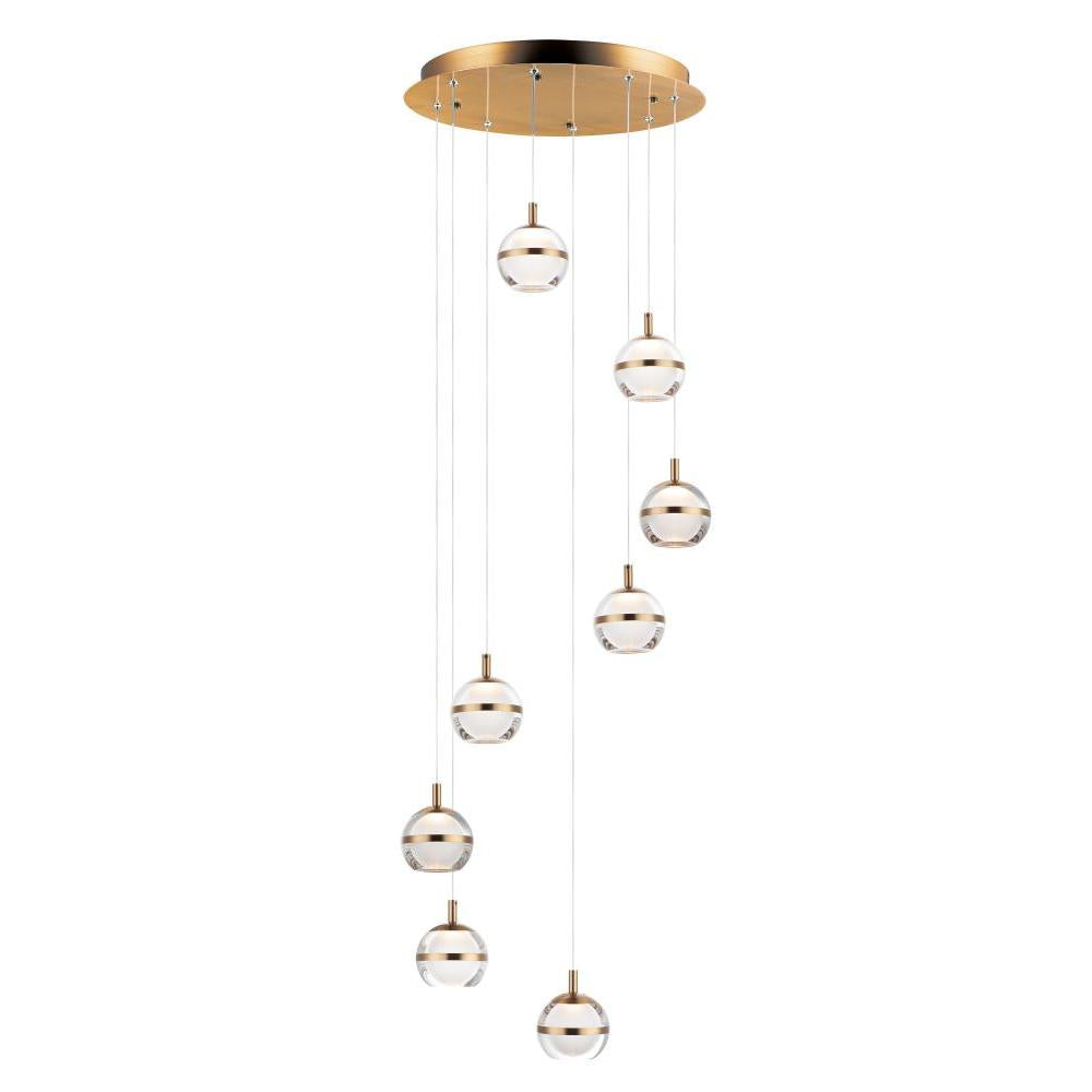 ET2 Lighting E24598-93NAB Swank 8-Light LED Pendant