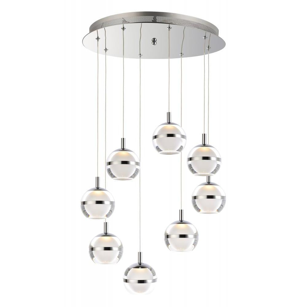 ET2 Lighting E24598-93PC Swank 8-Light LED Pendant
