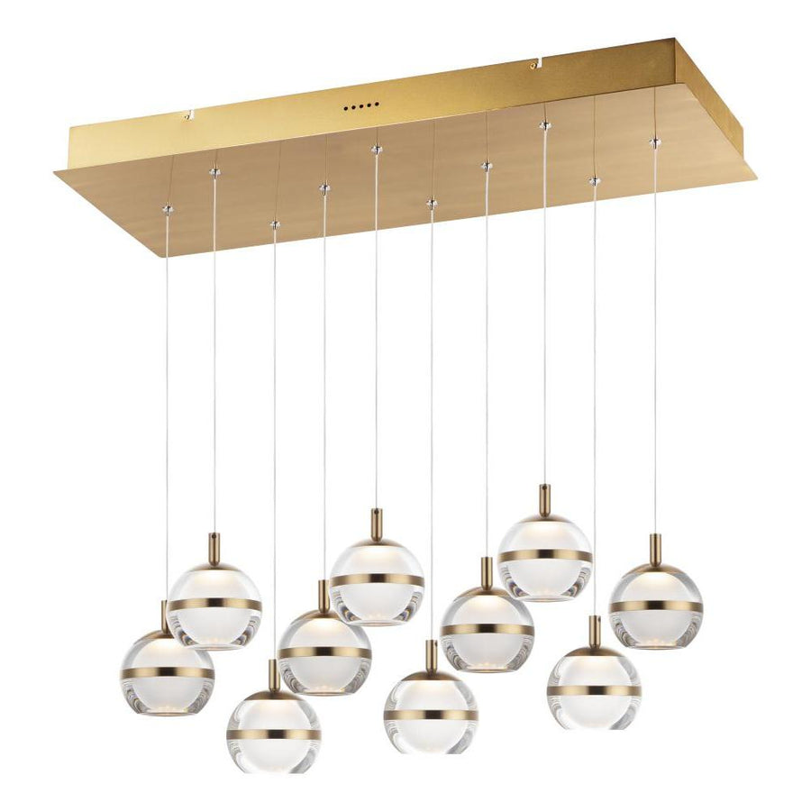 ET2 Lighting E24599-93NAB Swank LED 10-Light Linear Pendant