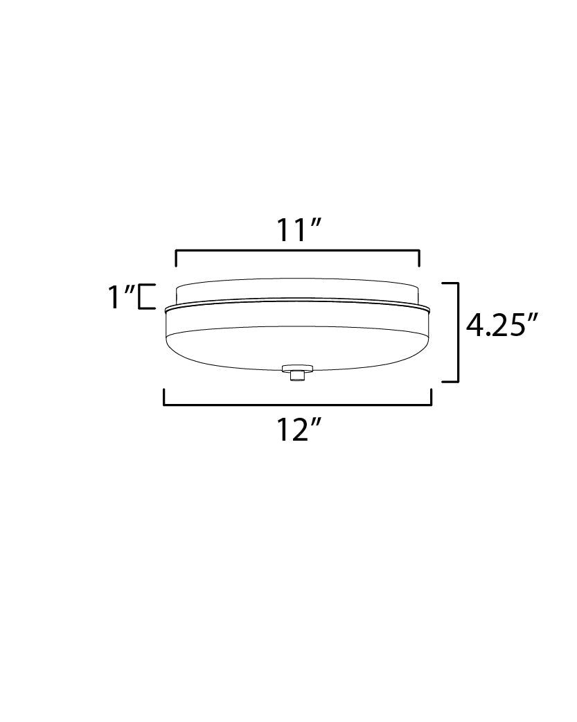 Voto 12 Inch Flush Mount Ceiling Light – Gunmetal – E24660-138GM