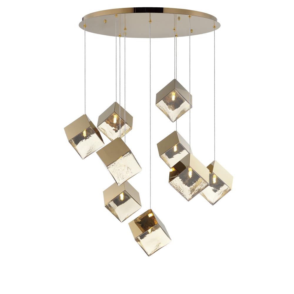 ET2 Lighting E24689-26FG Ice Cube 9-Light LED Pendant