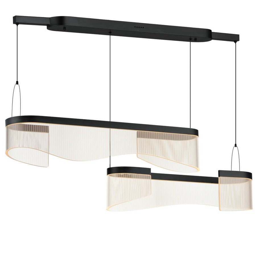 ET2 Lighting E24774-133BK Sonata 2-Light Linear LED Pendant