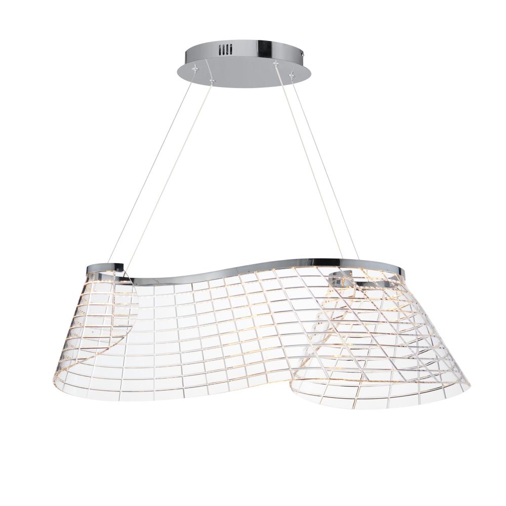 ET2 Lighting E24814-82PC Tartan 1-Light Linear LED Pendant