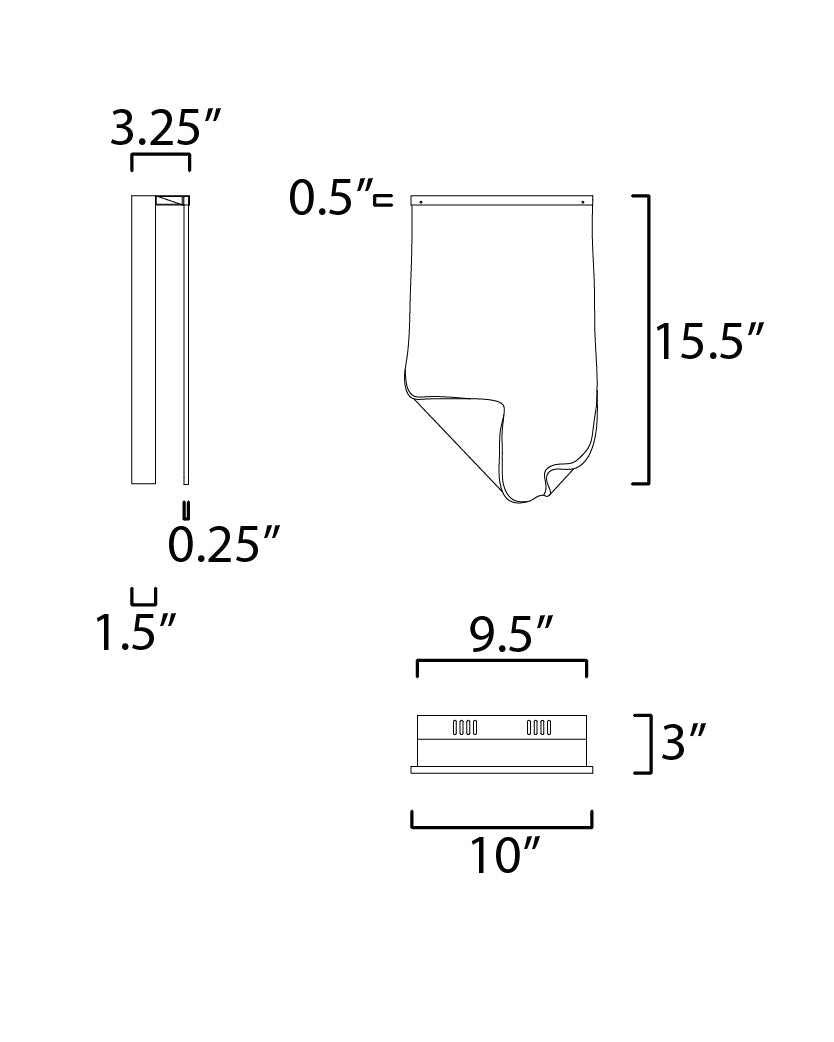 9.5 Inch Wall Sconce – Polished Chrome