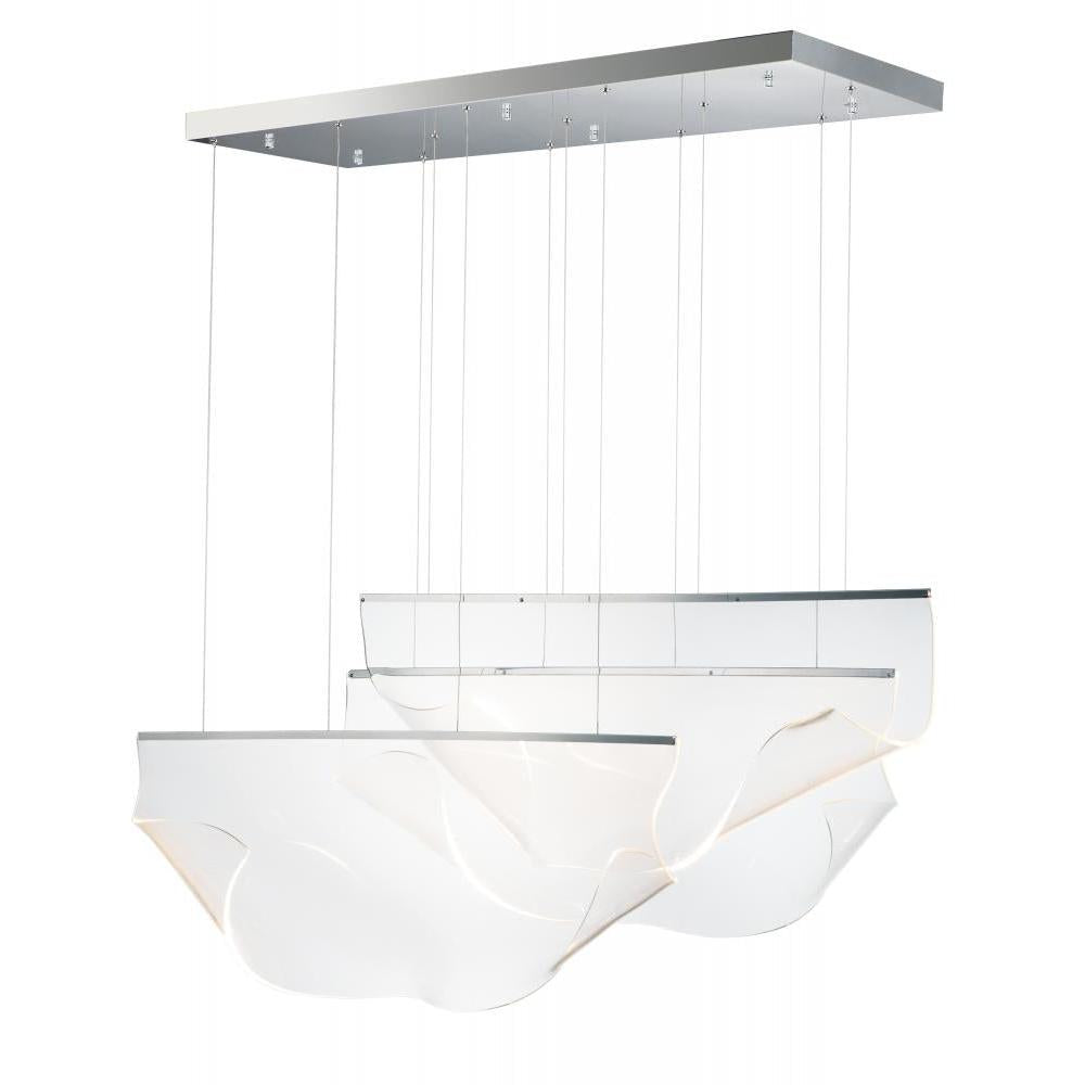 ET2 Lighting E24873-133PC Rinkle 3-Light Linear LED Pendant