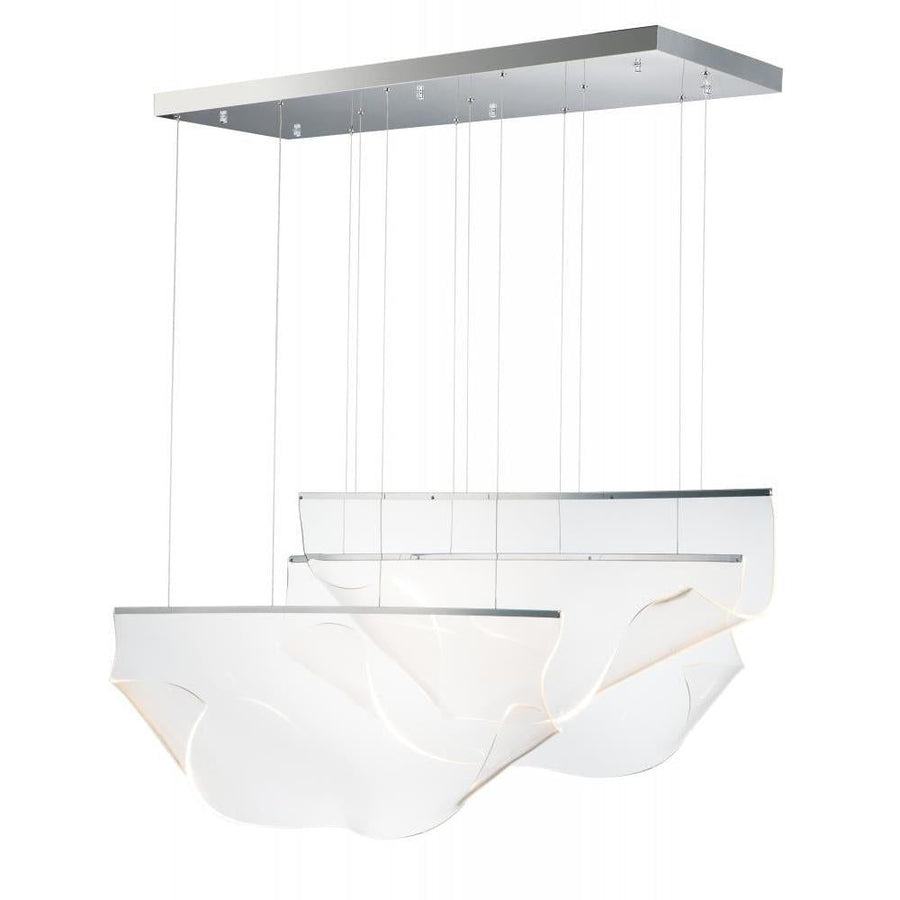 ET2 Lighting E24873-133PC Rinkle 3-Light Linear LED Pendant