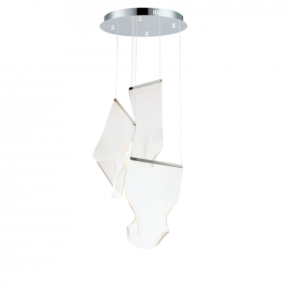 ET2 Lighting E24874-133PC Rinkle 3-Light LED Multi Pendant