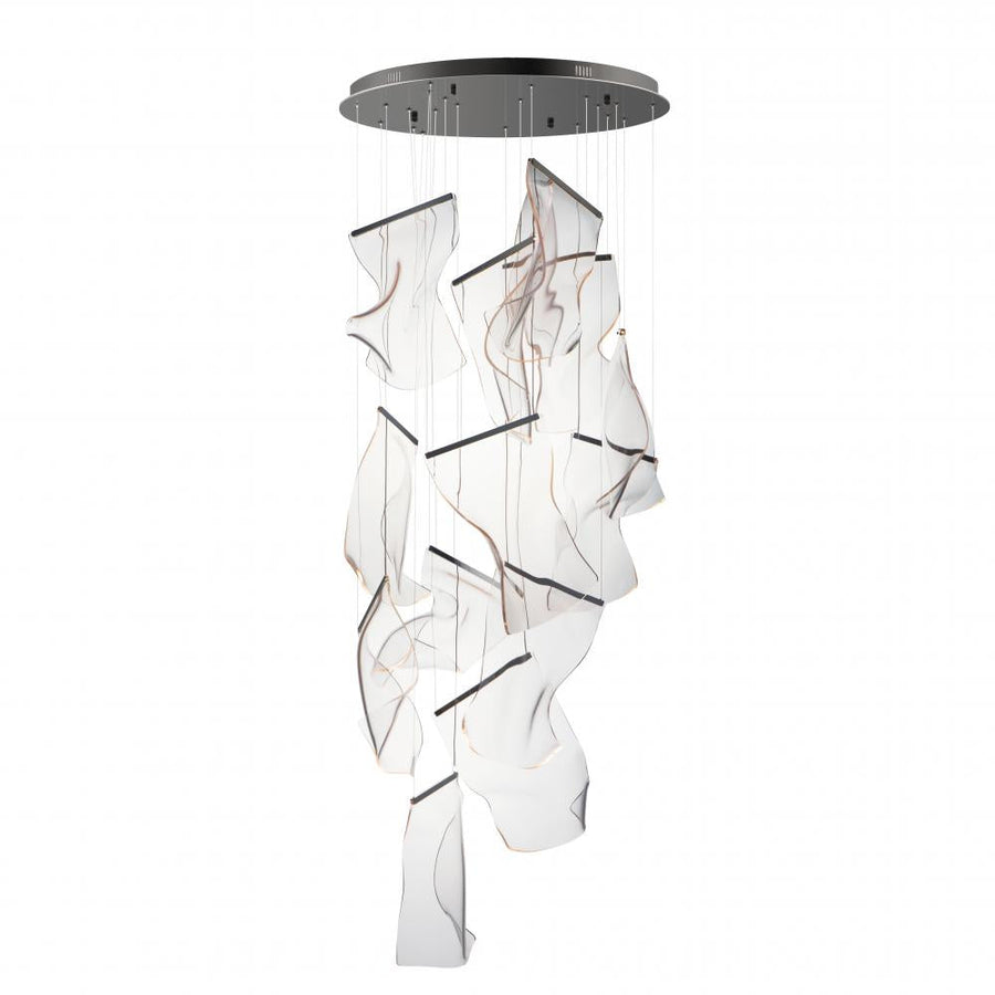 ET2 Lighting E24877-133BGM Rinkle 28" 14-Light LED Pendant