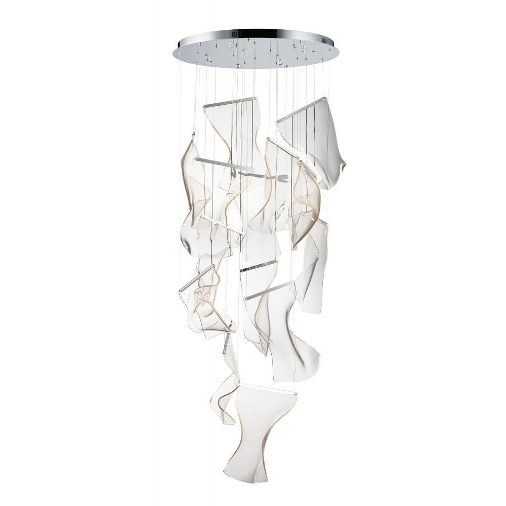ET2 Lighting E24877-133PC Rinkle 28" 14-Light LED Pendant