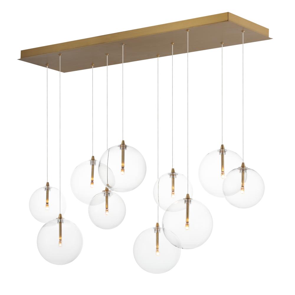 ET2 Lighting E25079-18NAB Global 10-Light LED Pendant
