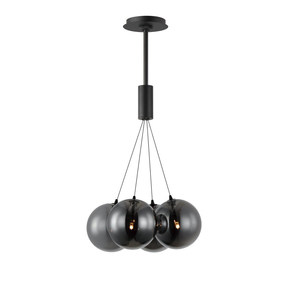 ET2 Lighting E25084-142BK Burst 4-Light LED Pendant - Smoke