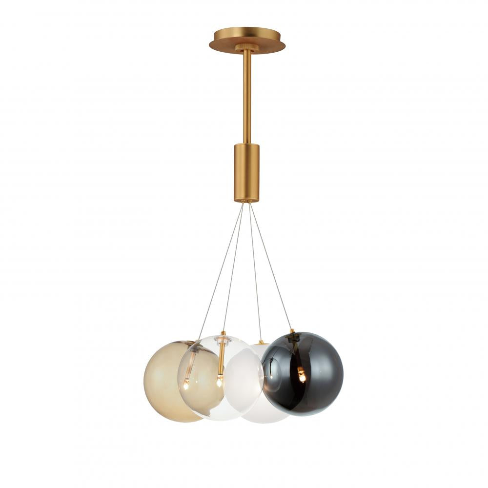 ET2 Lighting E25084-148GLD Burst 4-Light LED Pendant - Mixed