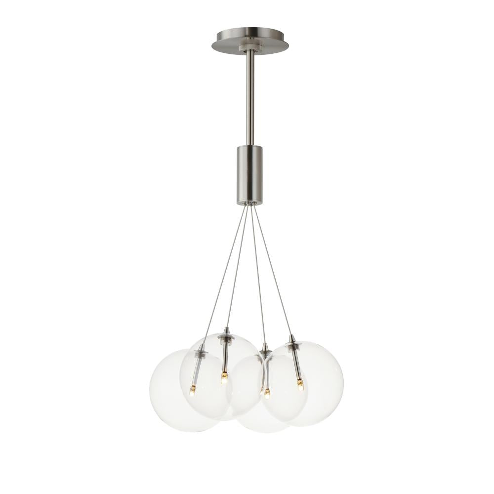 ET2 Lighting E25084-18SN Burst 4-Light LED Pendant - Clear