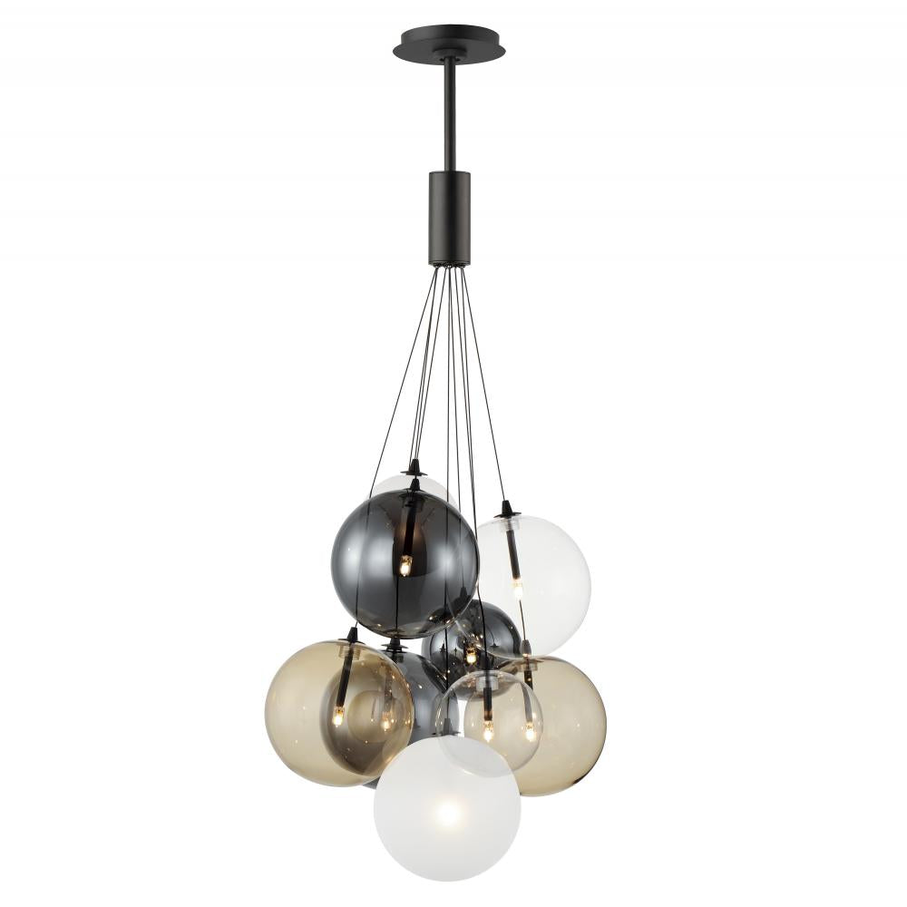 ET2 Lighting E25087-148BK Burst 9-Light LED Pendant - Mixed