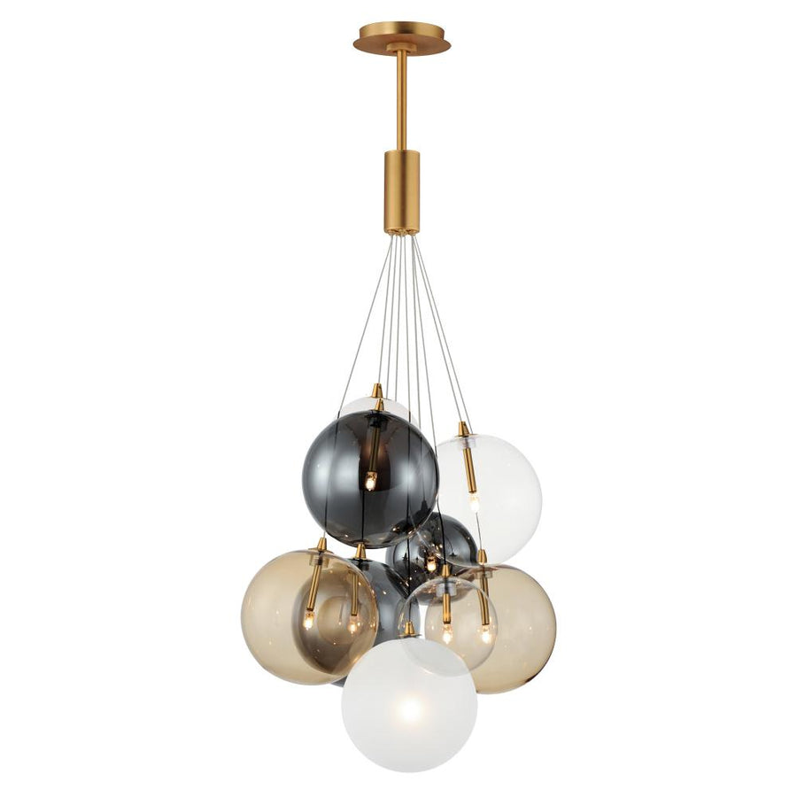 ET2 Lighting E25087-148GLD Burst 9-Light LED Pendant - Mixed
