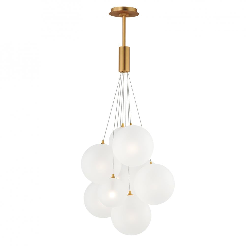 ET2 Lighting E25087-54GLD Burst 9-Light LED Pendant - Frost