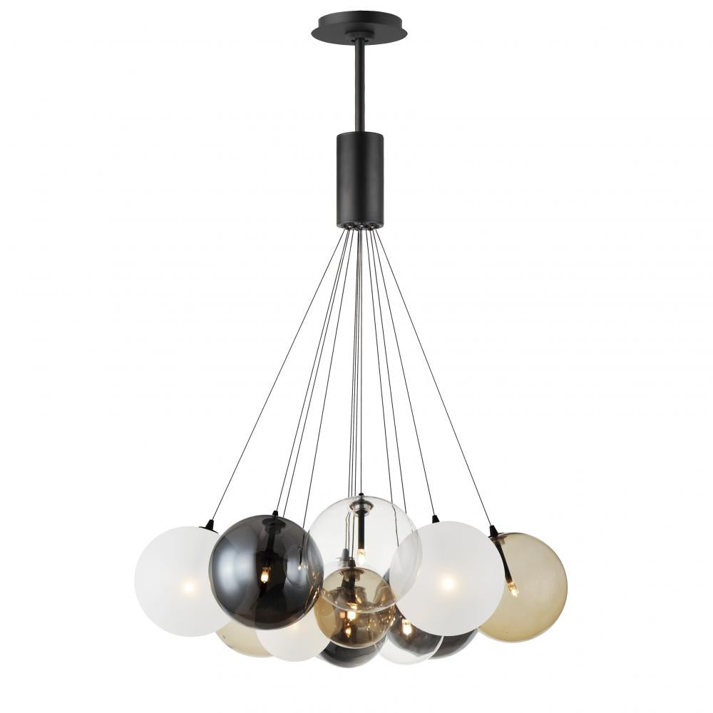 ET2 Lighting E25089-148BK Burst 12-Light LED Pendant - Mixed