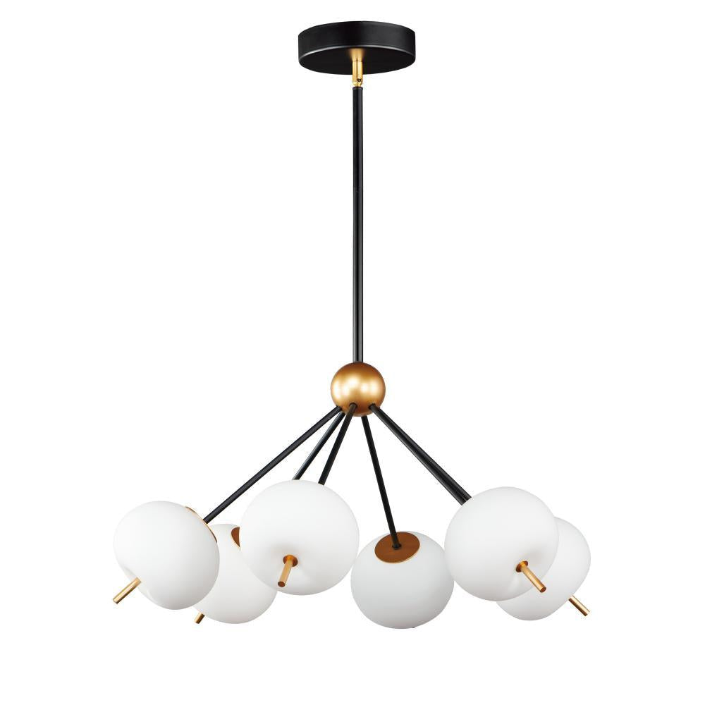 ET2 Lighting E25116-92BKGLD Quest 6-Light LED Pendant