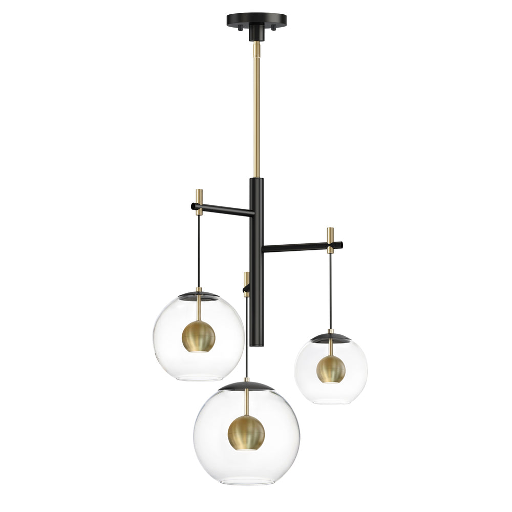 ET2 Lighting E25156-BKNAB Nucleus 3-Light LED Pendant