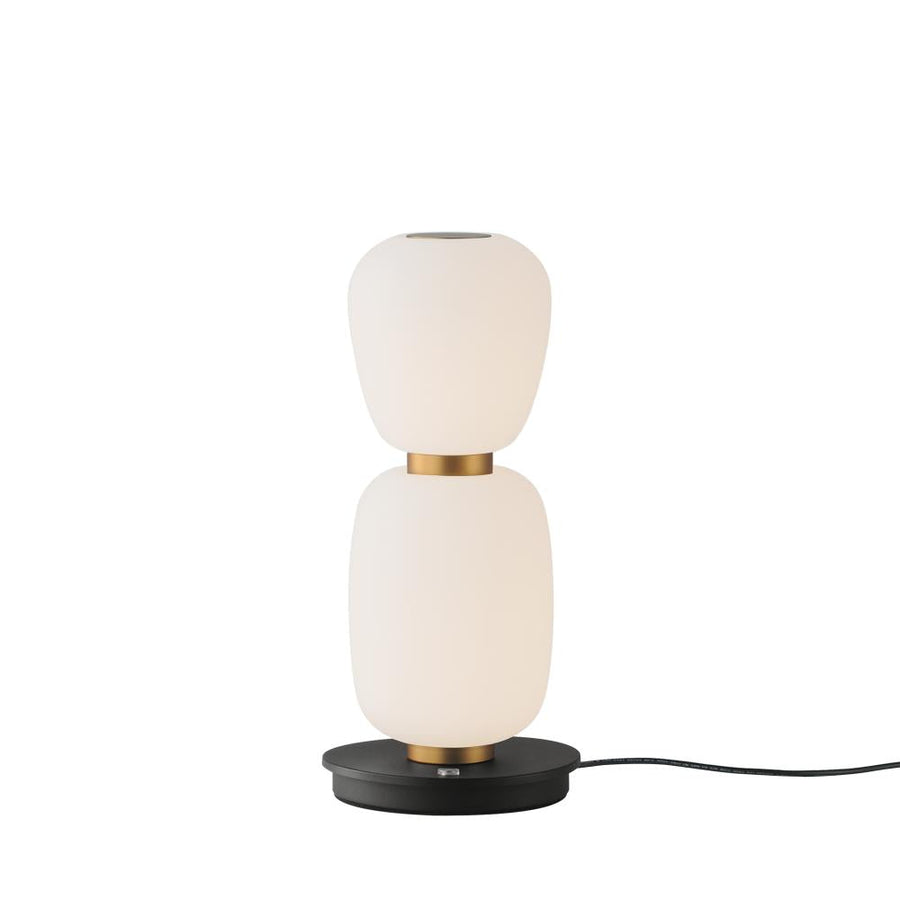 ET2 Lighting E25166-92BKGLD Soji Double Stack Portable Lamp