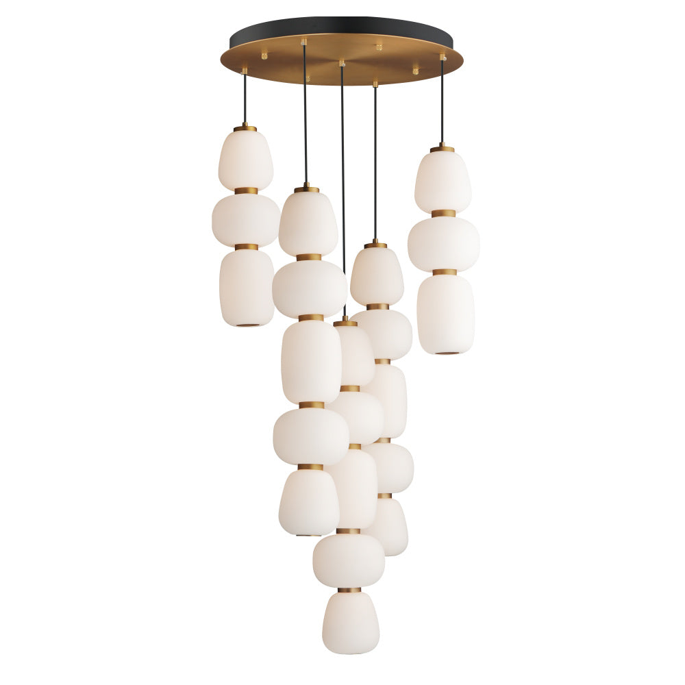 ET2 Lighting E25169-92BKGLD Soji 5-Light Chandelier