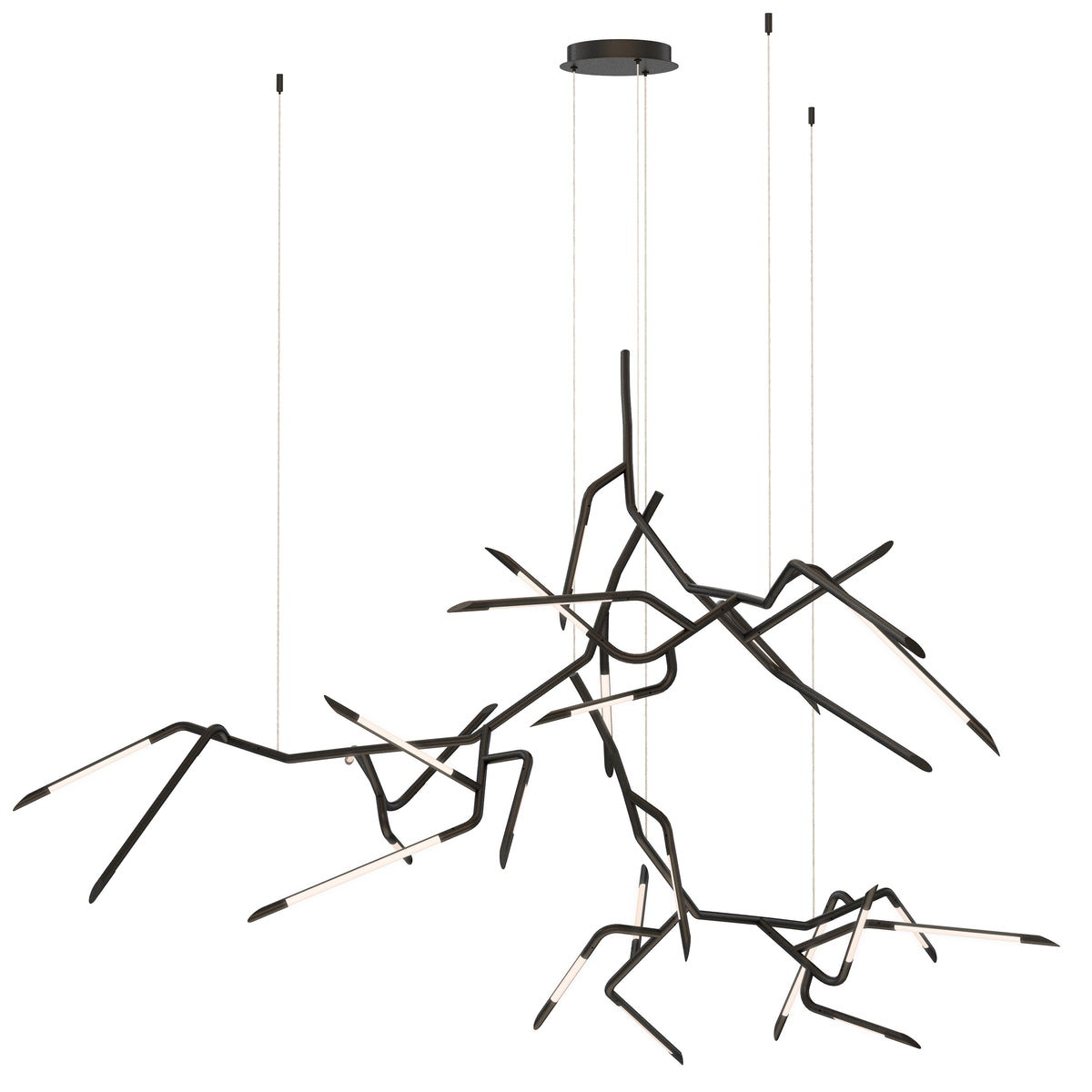 ET2 Lighting E25418-BK Scion 80" 3-Light LED Pendant