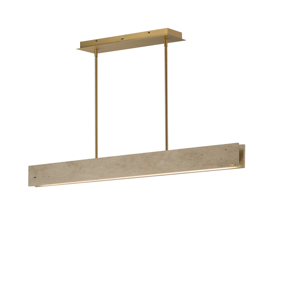 ET2 Lighting E26266-TVNAB Lintel 47" LED Linear Stone Pendant