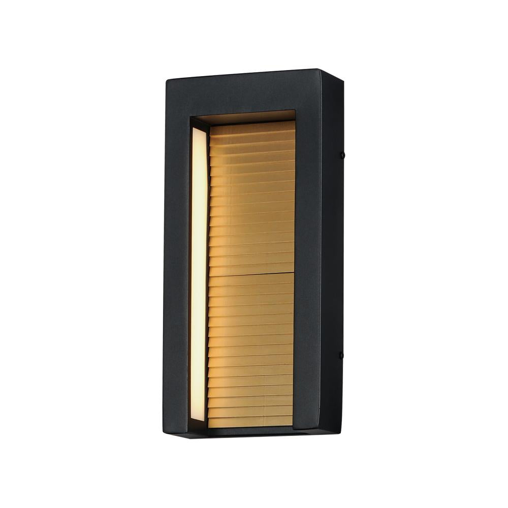 ET2 Lighting E30104-BKGLD Alcove Medium LED Outdoor Wall Sconce