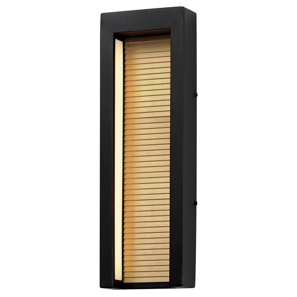ET2 Lighting E30106-BKGLD Alcove Large LED Outdoor Wall Sconce