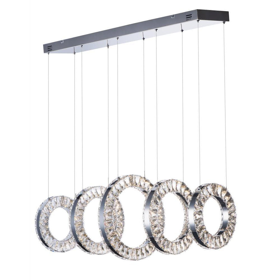 ET2 Lighting E30565-20PC Charm 5-Light LED Linear Pendant