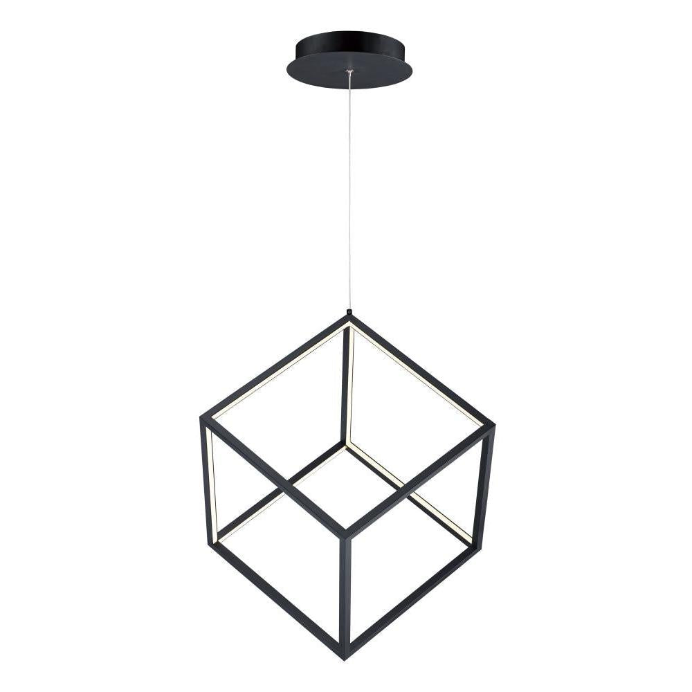 ET2 Lighting E30582-BK 4 Square 1-Light LED Pendant