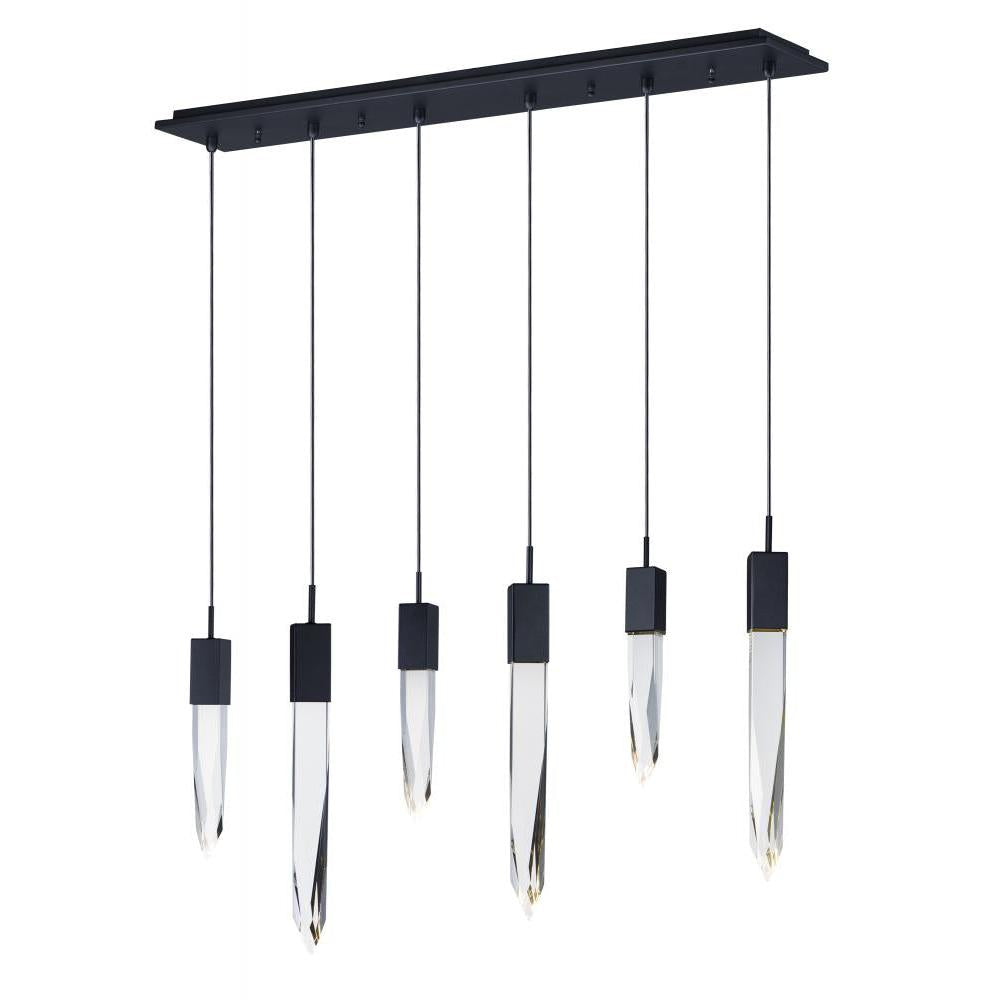 ET2 Lighting E31245-20BK Quartz 6-Light LED Pendant