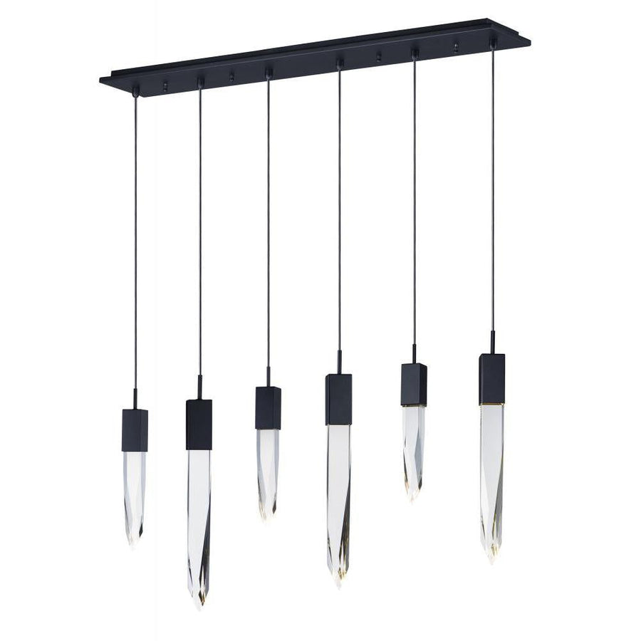 ET2 Lighting E31245-20BK Quartz 6-Light LED Pendant