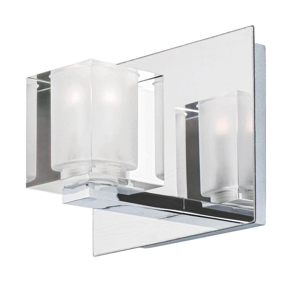 Polished Chrome Bath Vanity - Blocs LED Collection, Dimmable - ET2 Lighting