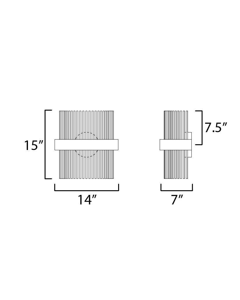 7 Inch Wall Sconce – Black / Satin Nickel