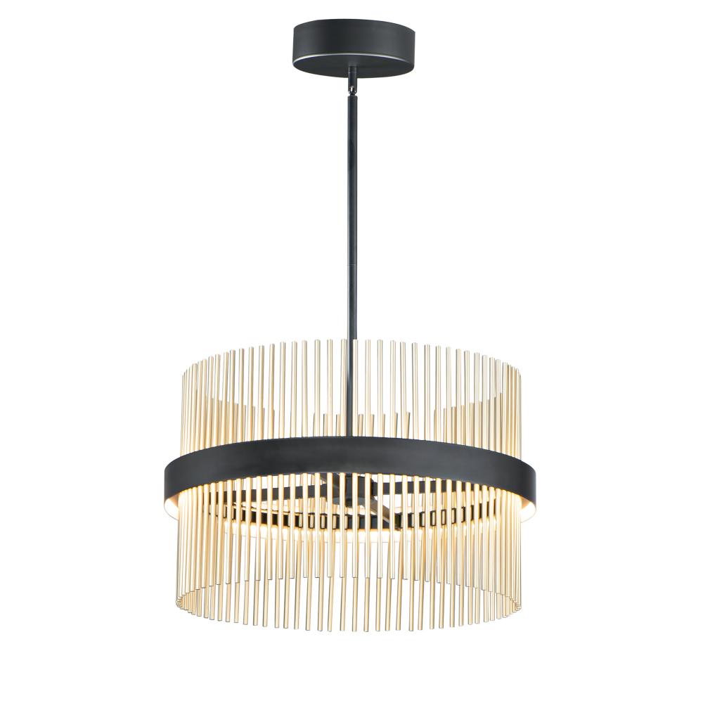ET2 Lighting E34255-BKSBR Chimes 5CCT Select 24" Pendant