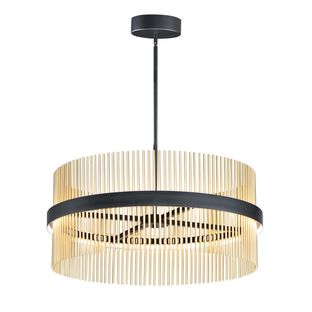 ET2 Lighting E34257-BKSBR Chimes 5CCT Select 36" Pendant
