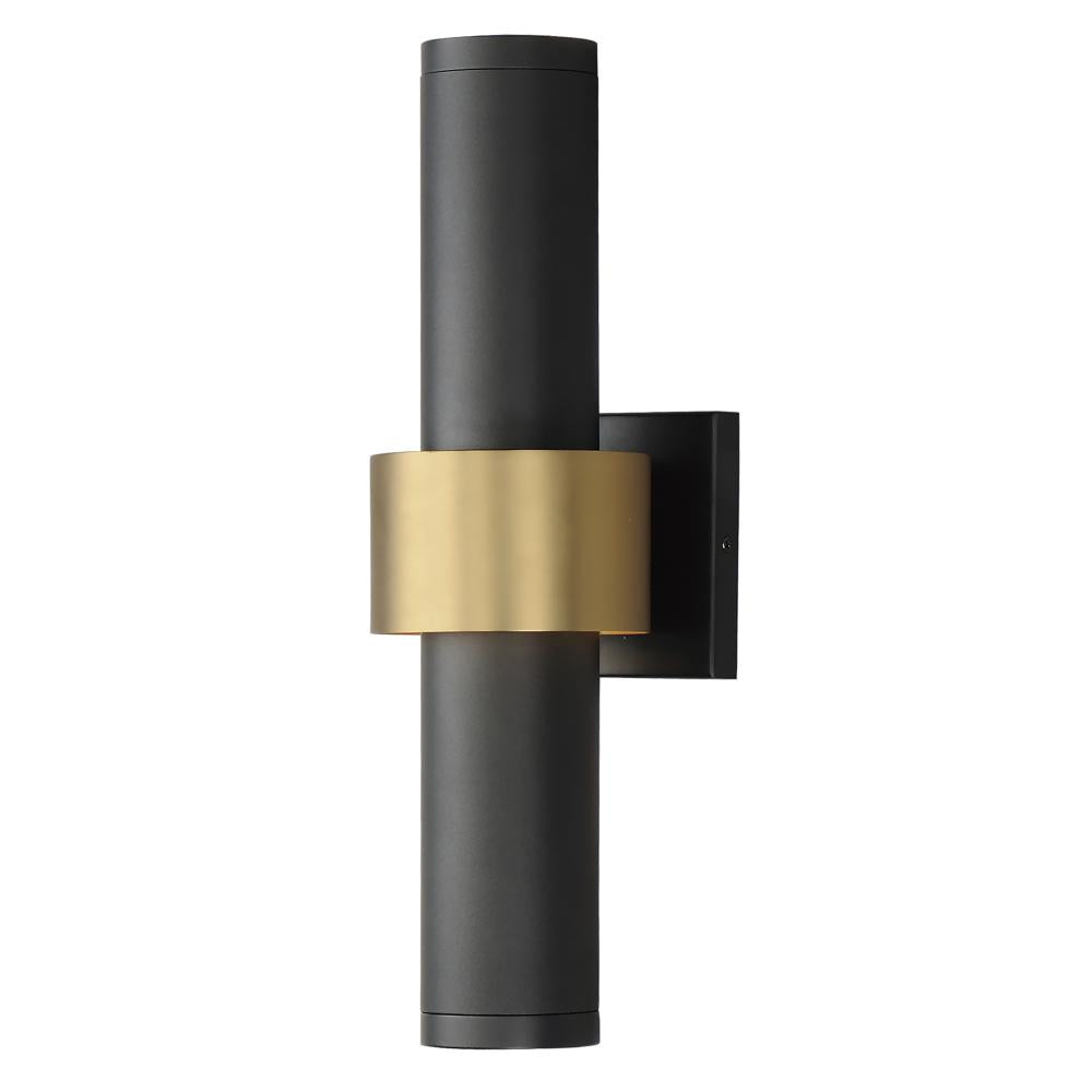 ET2 Lighting E34756-BKGLD Reveal Large LED Outdoor Wall Sconce