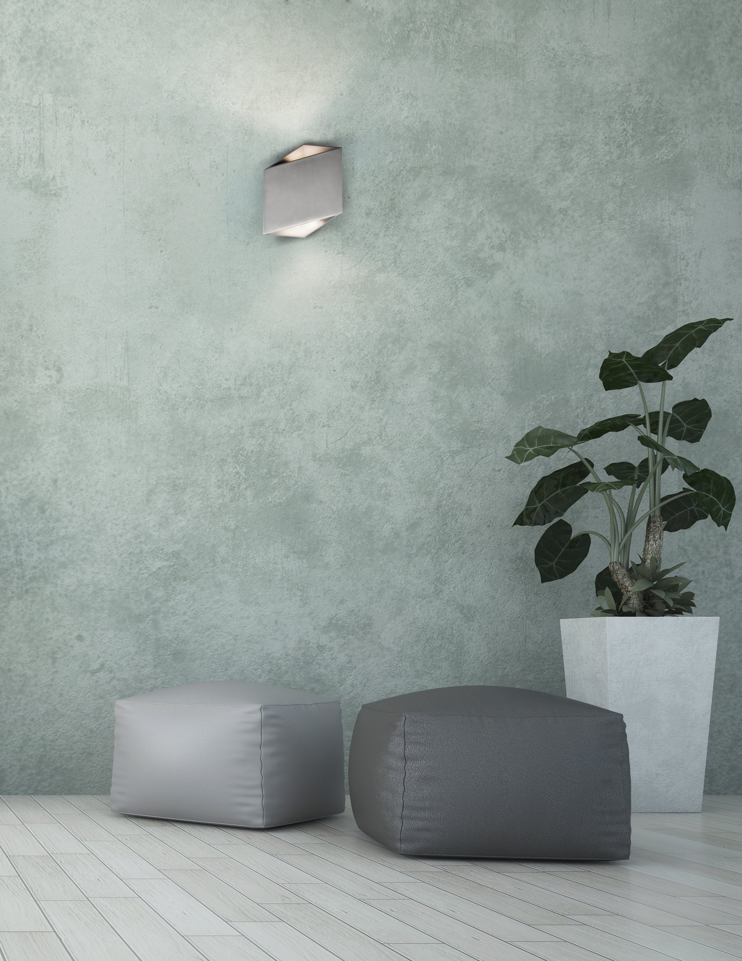 7 Inch Outdoor Wall Light – Satin Aluminum