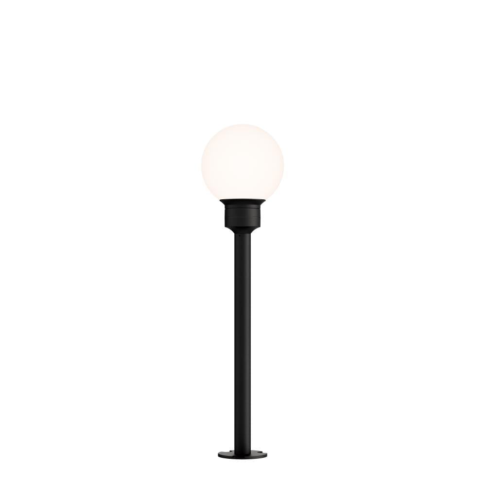ET2 Lighting E41452-61BK Alumilux: Bollard Globe Light W/ 16" Pole